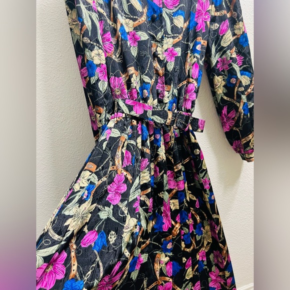 🌸 Vintage Floral Midi Dress – ORITE – Size 15/16 (Fits M–L) 🌸 - Picture 4 of 8